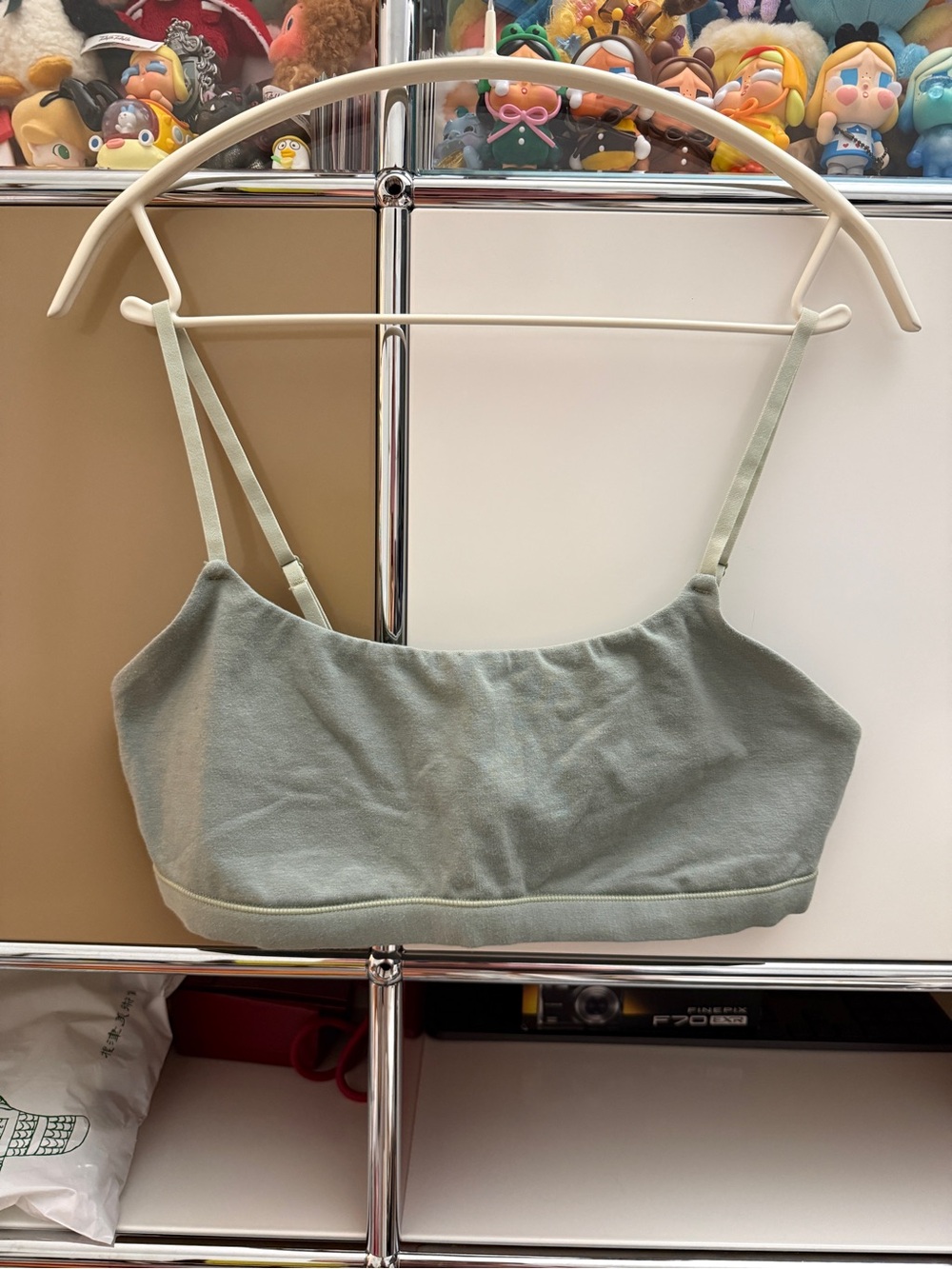 SKIMS Sage Green Scoop Bralette with Thin Adjustable Straps